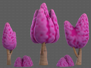 Trees Cartoon V48 3D मॉडल