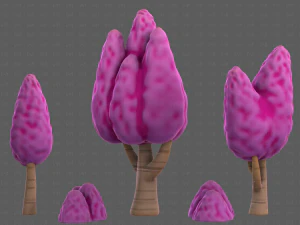 Trees Cartoon V48 3D Model