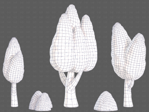 Trees Cartoon V48 3D मॉडल