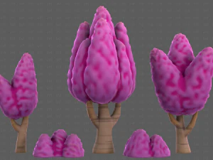 Trees Cartoon V48 3D Model