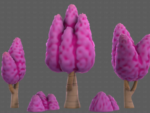 Trees Cartoon V48 3D मॉडल