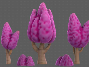 Trees Cartoon V48 3D Model