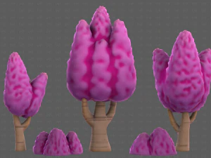 Trees Cartoon V48 3D Model