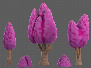 Trees Cartoon V48 3D Model