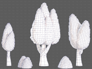 Trees Cartoon V48 3D मॉडल