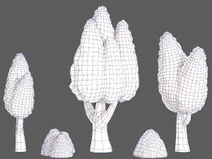 Trees Cartoon V48 3D Model