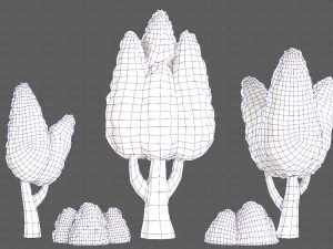 Trees Cartoon V48 3D मॉडल