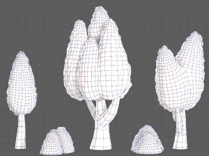 Trees Cartoon V48 3D मॉडल