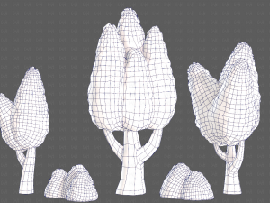 Trees Cartoon V48 3D मॉडल