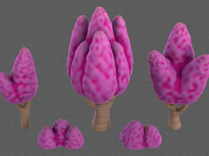 Trees Cartoon V48 3D Model