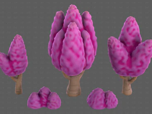 Trees Cartoon V48 3D Model