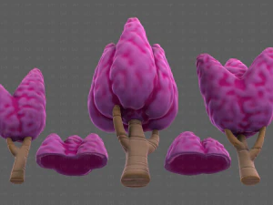 Trees Cartoon V48 3D Model