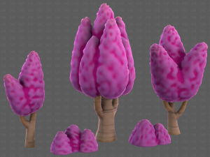 Trees Cartoon V48 3D मॉडल