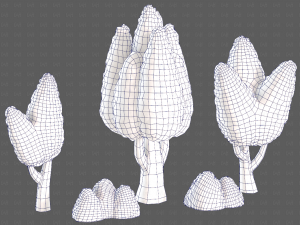 Trees Cartoon V48 3D मॉडल