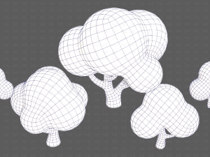Trees Cartoon V49 Model 3D