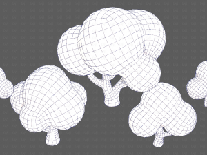 Trees Cartoon V49 Model 3D
