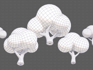 Trees Cartoon V49 Model 3D