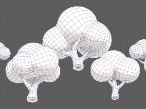 Trees Cartoon V49 Model 3D