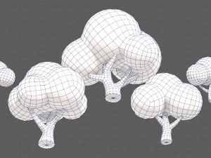 Trees Cartoon V49 3D Model