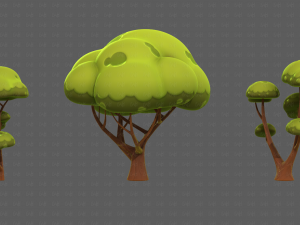 Trees Cartoon V50 3D Модель