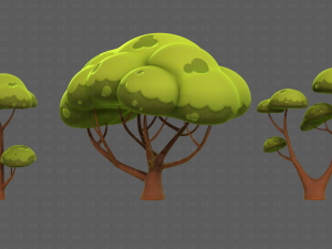 Trees Cartoon V50 3D Модель