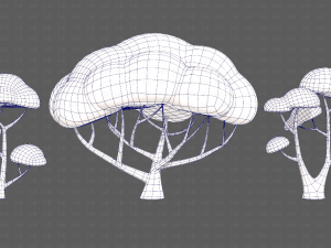 Trees Cartoon V50 3D Модель