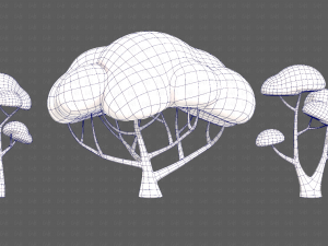 Trees Cartoon V50 3D Модель