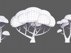 Trees Cartoon V50 3D Модель