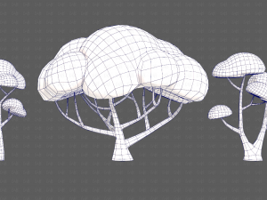 Trees Cartoon V50 3D Модель