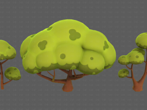 Trees Cartoon V50 3D Модель