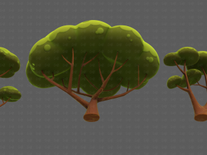 Trees Cartoon V50 3D Модель
