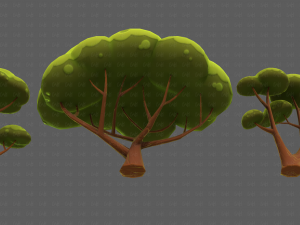 Trees Cartoon V50 3D Модель