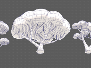 Trees Cartoon V50 3D Модель
