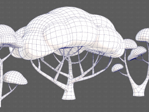 Trees Cartoon V50 3D Модель