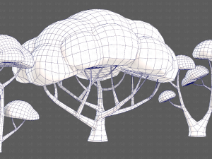 Trees Cartoon V50 3D Модель