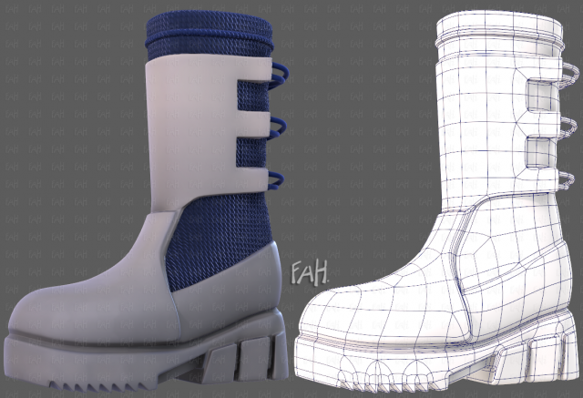 Shoes cartoonV57 Modelo 3D .c4d .max .obj .3ds .fbx .stl .blend 