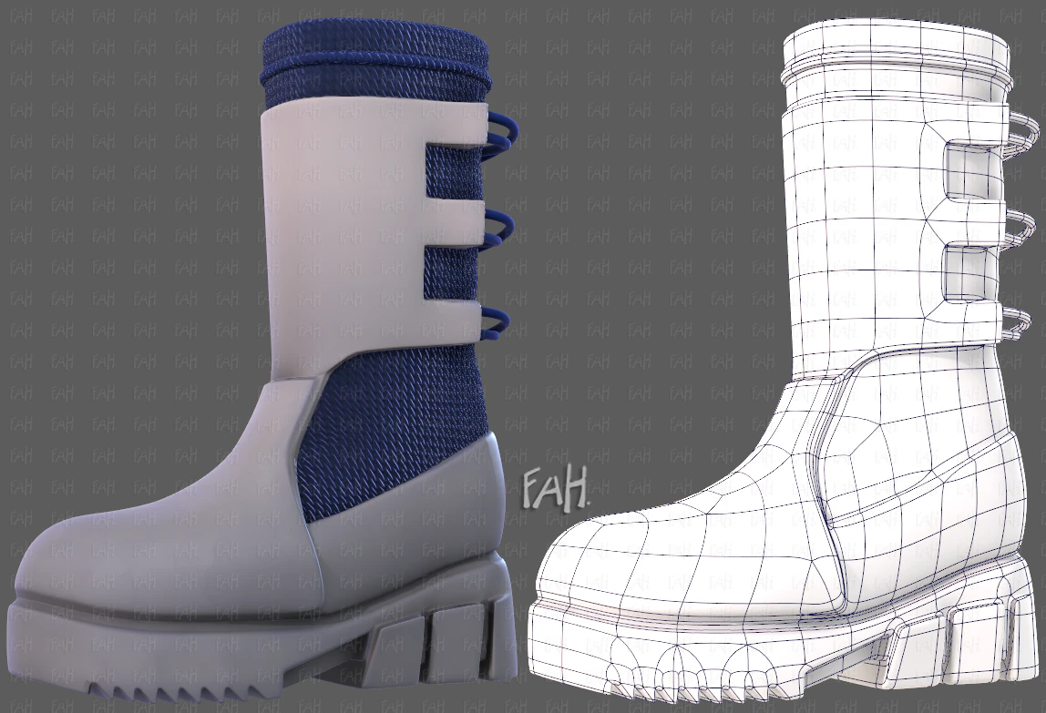 Shoes cartoonV57 3D Model .c4d .max .obj .3ds .fbx .stl .blend 