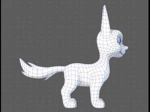 Dog base cartoonV11 3D Model