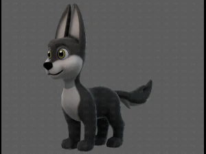 Dog base cartoonV11 3D Model