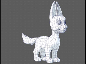 Dog base cartoonV11 3D Model