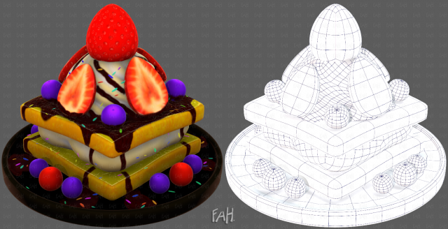 Dessert V01 3D मॉडल .c4d .max .obj .3ds .fbx .stl .blend 