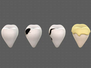 Teeth Cartoon V03 3D Model