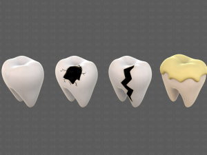 Teeth Cartoon V03 3Dモデル