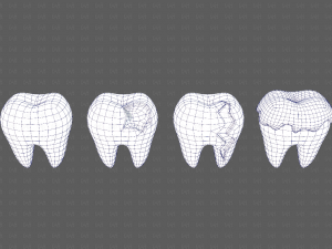 Teeth Cartoon V03 3Dモデル