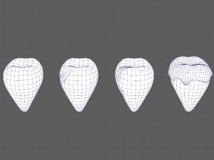 Teeth Cartoon V03 3D Model