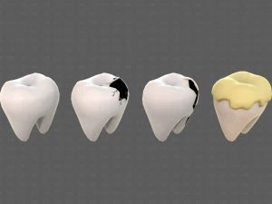 Teeth Cartoon V03 3D Model