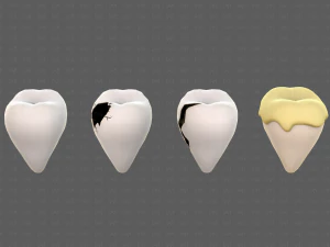 Teeth Cartoon V03 3D Model