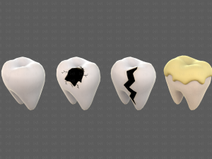 Teeth Cartoon V03 3Dモデル