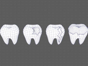 Teeth Cartoon V03 3D Model