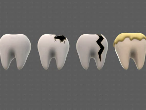 Teeth Cartoon V03 3D Model
